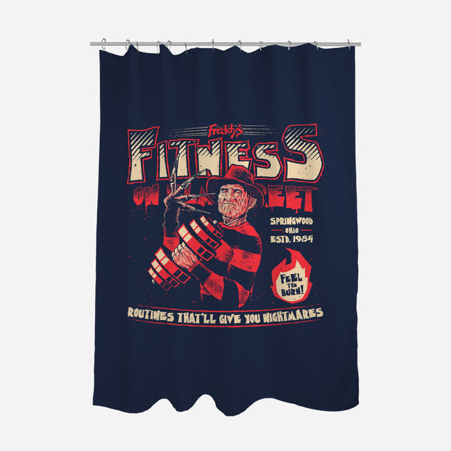 Freddy's Fitness-none polyester shower curtain-teesgeex