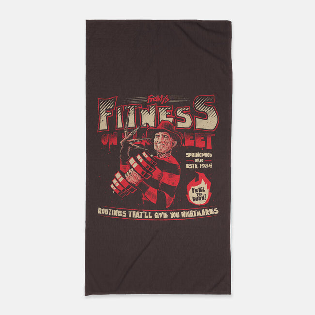 Freddy's Fitness-none beach towel-teesgeex