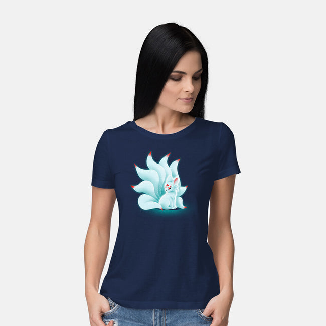 Cute Kitsune-womens basic tee-erion_designs