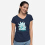 Cute Kitsune-womens v-neck tee-erion_designs