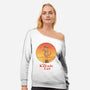 The Karate Cat-womens off shoulder sweatshirt-vp021