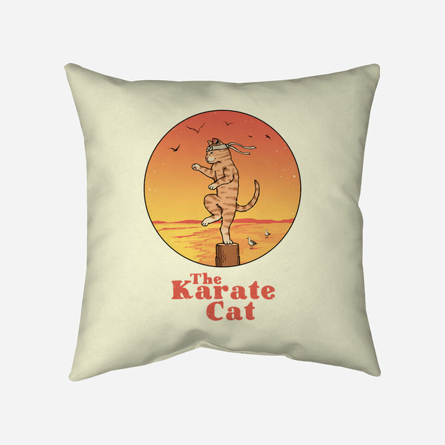 The Karate Cat-none removable cover w insert throw pillow-vp021