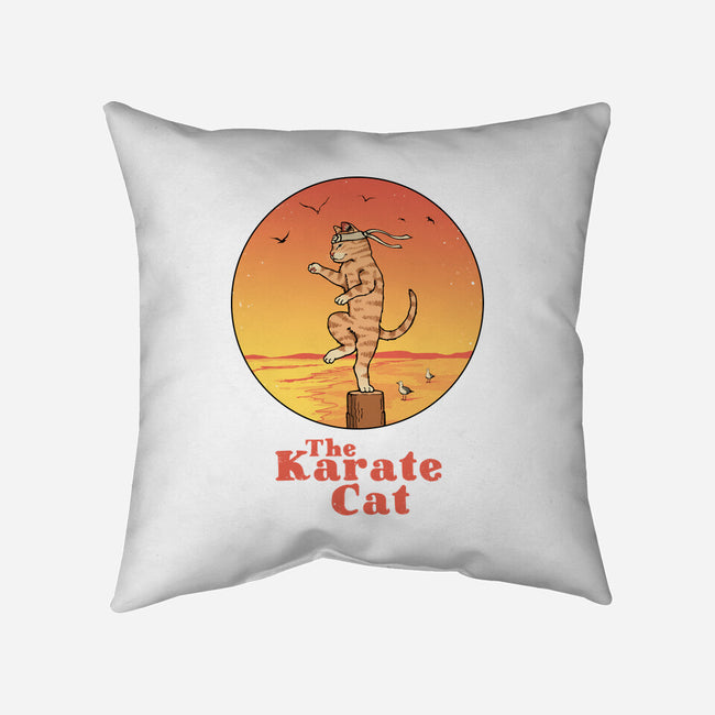 The Karate Cat-none removable cover w insert throw pillow-vp021