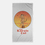 The Karate Cat-none beach towel-vp021