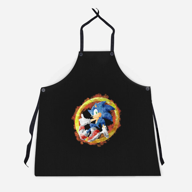 Sonic Splash-unisex kitchen apron-nickzzarto