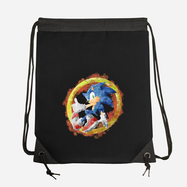 Sonic Splash-none drawstring bag-nickzzarto