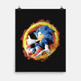 Sonic Splash-none matte poster-nickzzarto