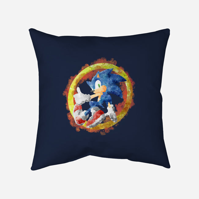 Sonic Splash-none removable cover w insert throw pillow-nickzzarto