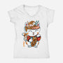 Lucky Noodles-womens v-neck tee-spoilerinc
