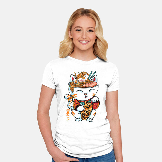 Lucky Noodles-womens fitted tee-spoilerinc