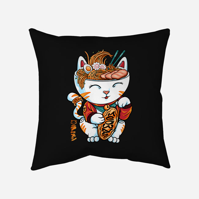 Lucky Noodles-none removable cover w insert throw pillow-spoilerinc
