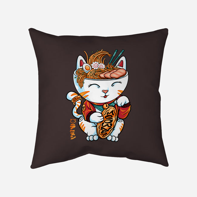 Lucky Noodles-none removable cover w insert throw pillow-spoilerinc