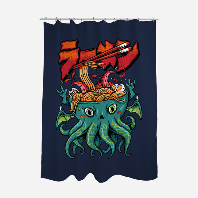 Cthulhu Noodles-none polyester shower curtain-spoilerinc