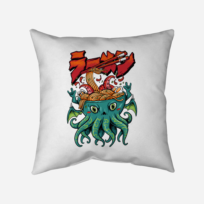 Cthulhu Noodles-none removable cover w insert throw pillow-spoilerinc