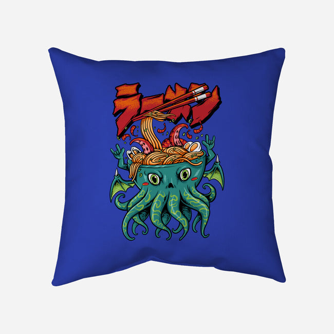 Cthulhu Noodles-none removable cover throw pillow-spoilerinc