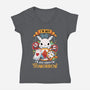 Wondrous Rabbit-womens v-neck tee-Snouleaf