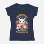 Wondrous Rabbit-womens v-neck tee-Snouleaf