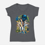 Crazy Space-womens v-neck tee-Andriu