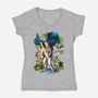 Crazy Space-womens v-neck tee-Andriu
