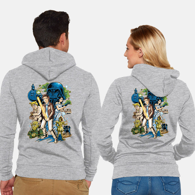 Crazy Space-unisex zip-up sweatshirt-Andriu