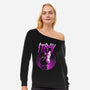Neon Cat-womens off shoulder sweatshirt-retrodivision