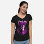 Neon Cat-womens v-neck tee-retrodivision