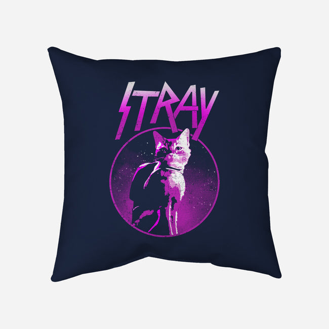 Neon Cat-none removable cover w insert throw pillow-retrodivision