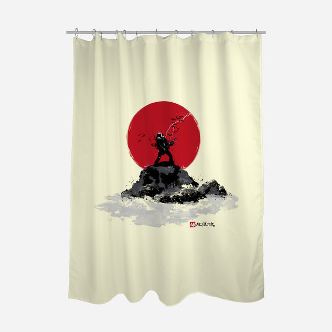Sumi-e Master-none polyester shower curtain-retrodivision