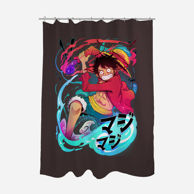 King Of Pirates-none polyester shower curtain-Kabuto Studio
