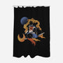 Cosmic Sailor-none polyester shower curtain-eduely