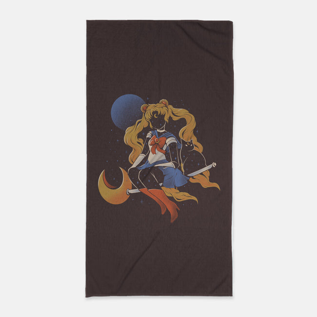 Cosmic Sailor-none beach towel-eduely