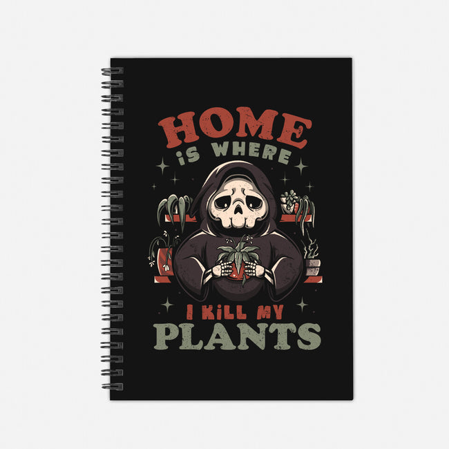 I Kill My Plants-none dot grid notebook-eduely