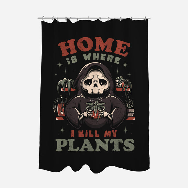 I Kill My Plants-none polyester shower curtain-eduely