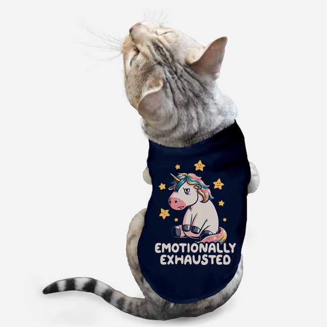 Emotionally Exhausted-cat basic pet tank-koalastudio
