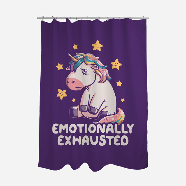 Emotionally Exhausted-none polyester shower curtain-koalastudio