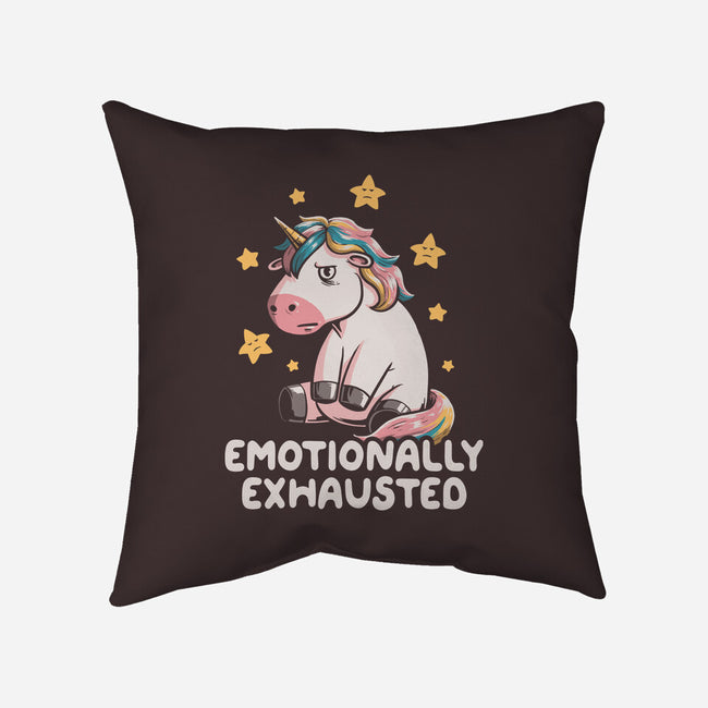 Emotionally Exhausted-none removable cover throw pillow-koalastudio