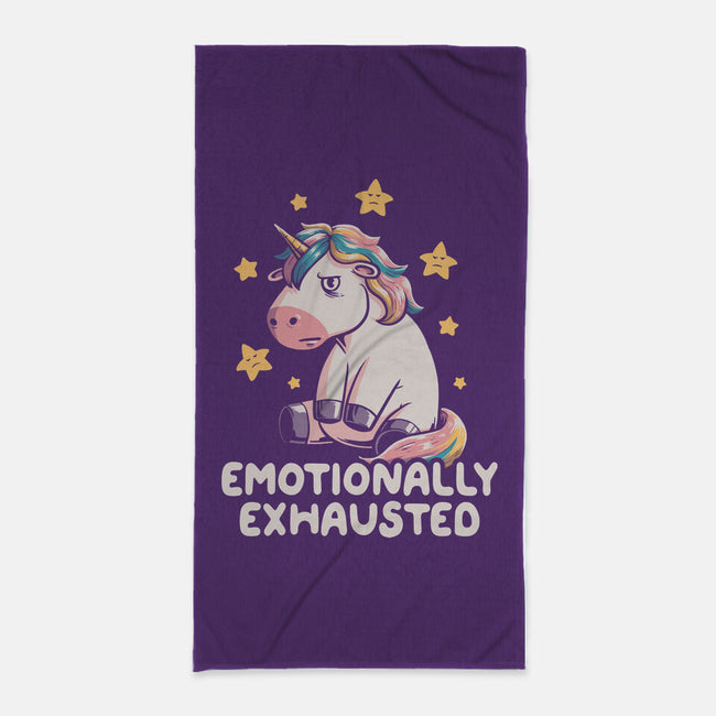 Emotionally Exhausted-none beach towel-koalastudio