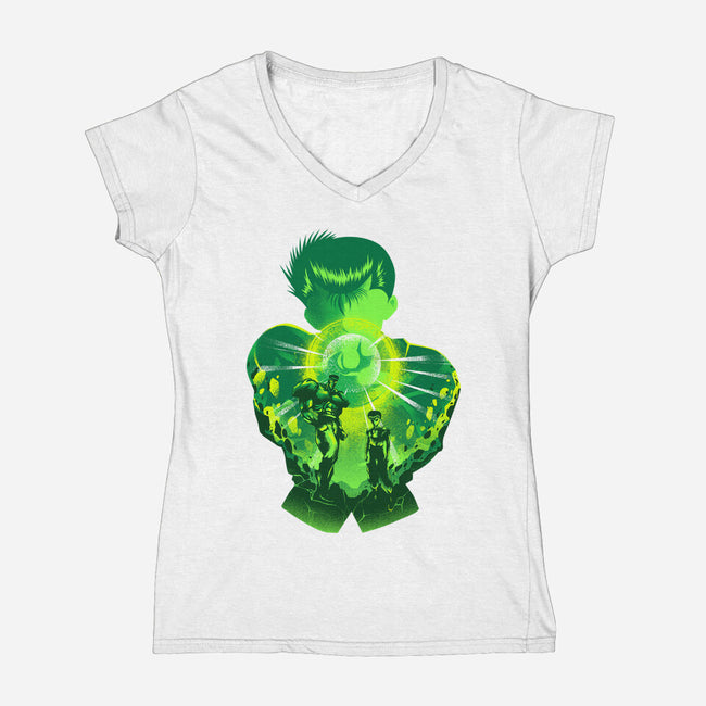 Spirit Fighter-womens v-neck tee-hypertwenty