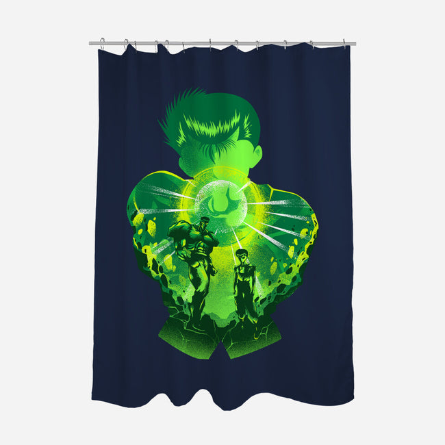 Spirit Fighter-none polyester shower curtain-hypertwenty