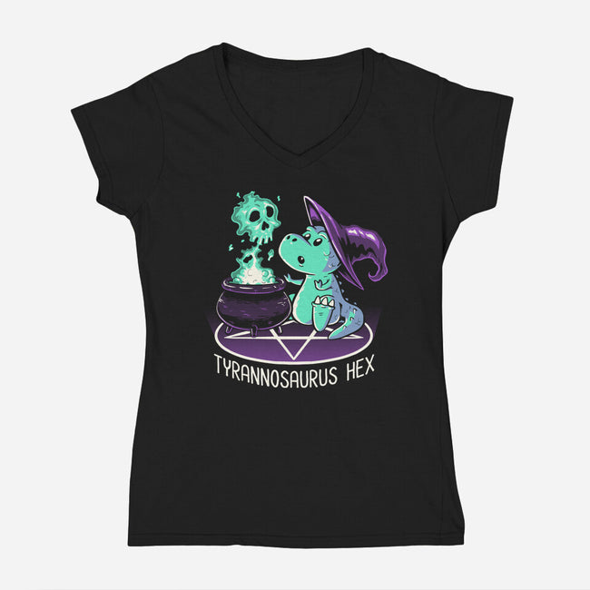 T-Hex-womens v-neck tee-koalastudio