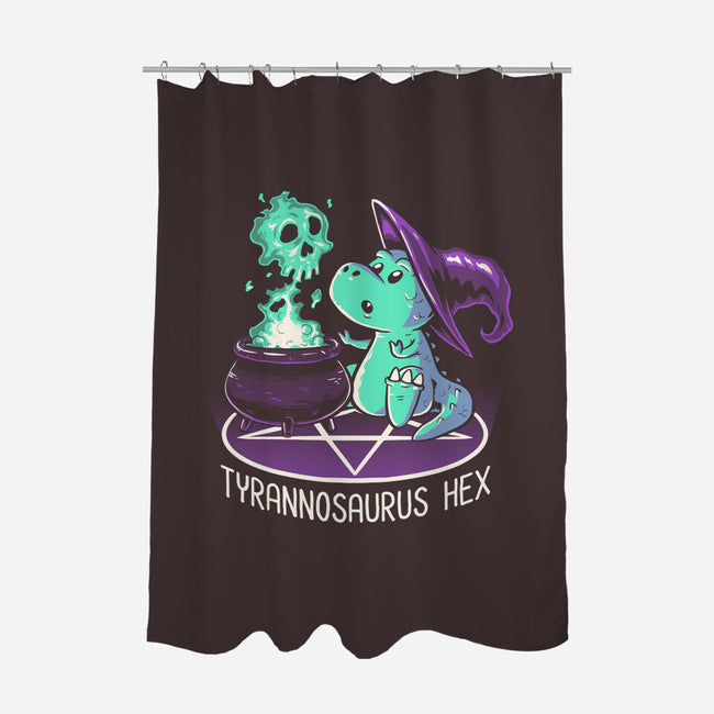 T-Hex-none polyester shower curtain-koalastudio