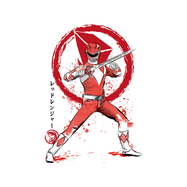 Red Ranger Sumi-e-none stretched canvas-DrMonekers