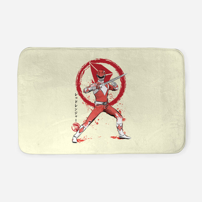 Red Ranger Sumi-e-none memory foam bath mat-DrMonekers