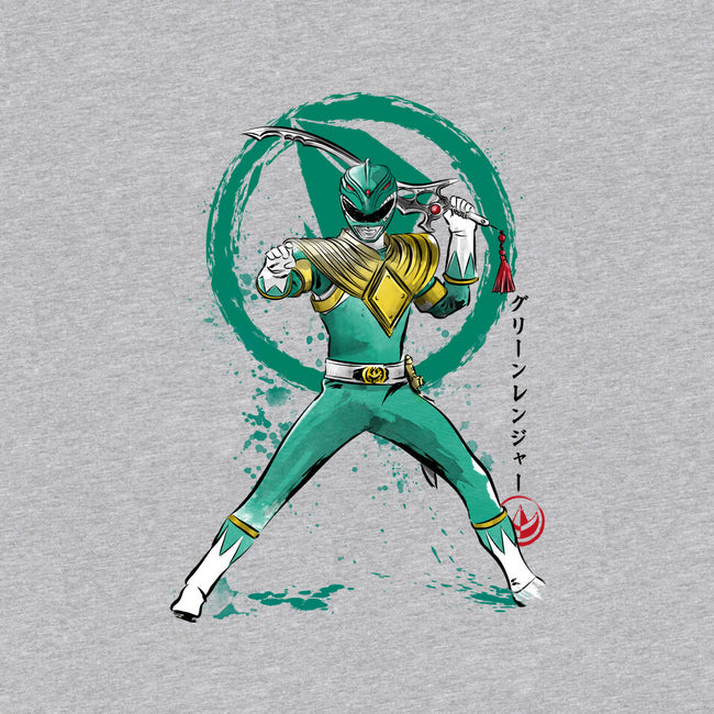Green Ranger Sumi-e-womens fitted tee-DrMonekers
