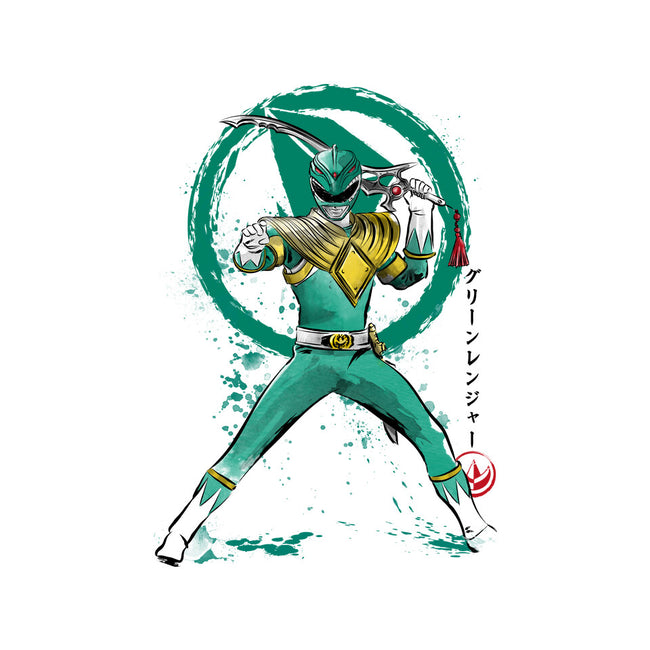 Green Ranger Sumi-e-baby basic tee-DrMonekers