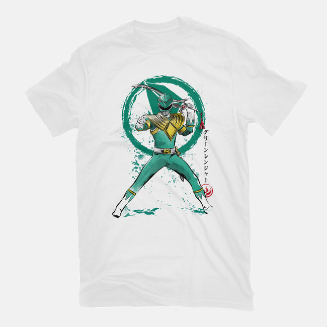 Green Ranger Sumi-e-unisex basic tee-DrMonekers