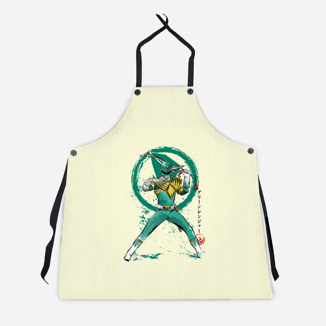 Green Ranger Sumi-e-unisex kitchen apron-DrMonekers