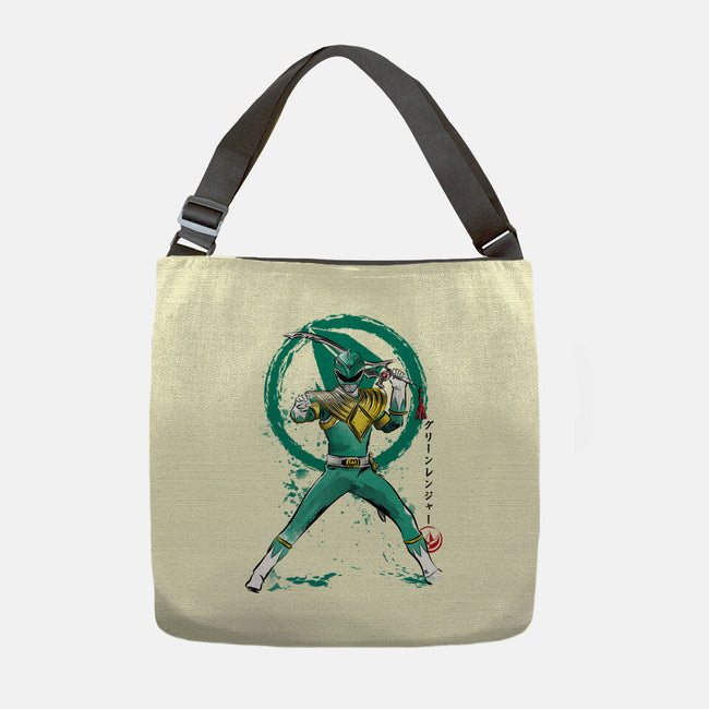 Green Ranger Sumi-e-none adjustable tote bag-DrMonekers