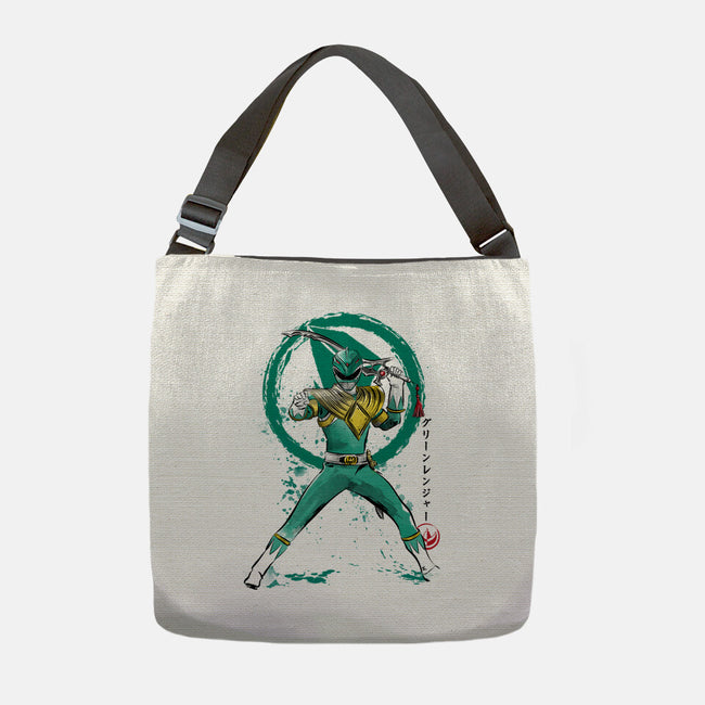 Green Ranger Sumi-e-none adjustable tote bag-DrMonekers