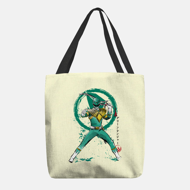 Green Ranger Sumi-e-none basic tote bag-DrMonekers